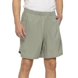 Mens Under Armour Brief-Lined Launch Woven 7" Running Shorts Grey Sz 2XL